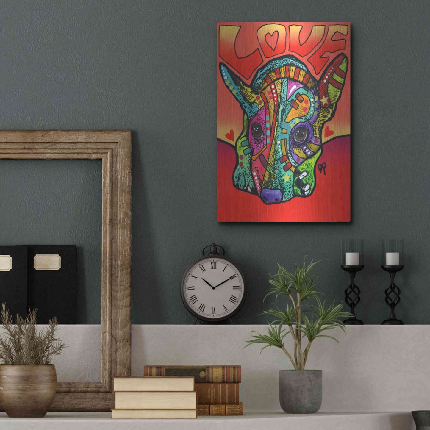 Luxe Metal Art 'Ralphy' by Dean Russo, Metal Wall Art,12x16