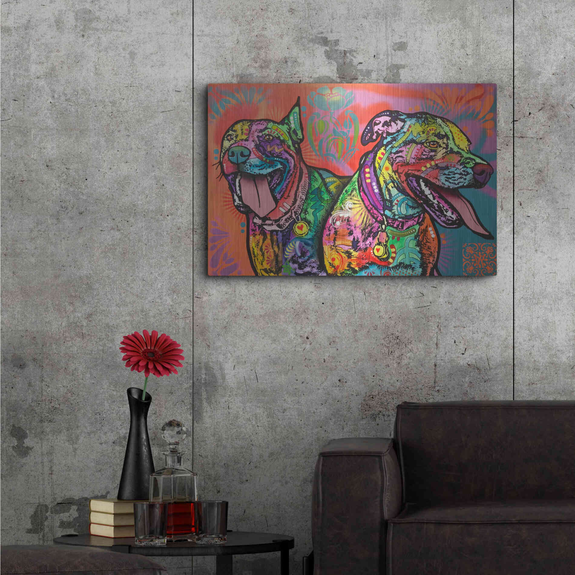 Luxe Metal Art 'Double the Fun' by Dean Russo, Metal Wall Art,36x24