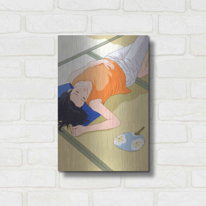 Luxe Metal Art 'Sleeping Woman' by Sai Tamiya, Metal Wall Art,12x16