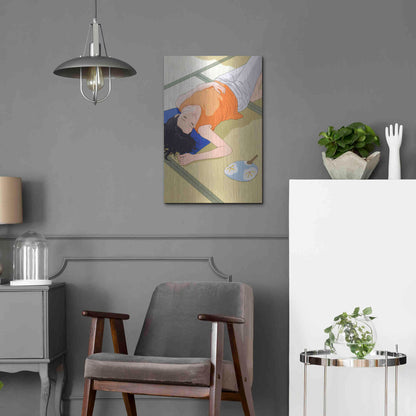 Luxe Metal Art 'Sleeping Woman' by Sai Tamiya, Metal Wall Art,16x24