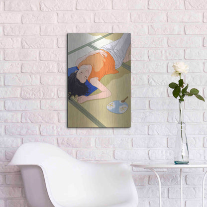 Luxe Metal Art 'Sleeping Woman' by Sai Tamiya, Metal Wall Art,16x24