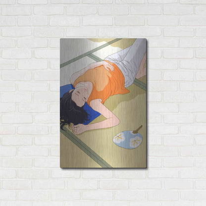 Luxe Metal Art 'Sleeping Woman' by Sai Tamiya, Metal Wall Art,24x36