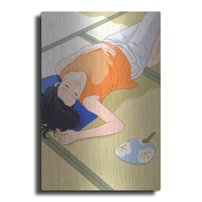 Luxe Metal Art 'Sleeping Woman' by Sai Tamiya, Metal Wall Art