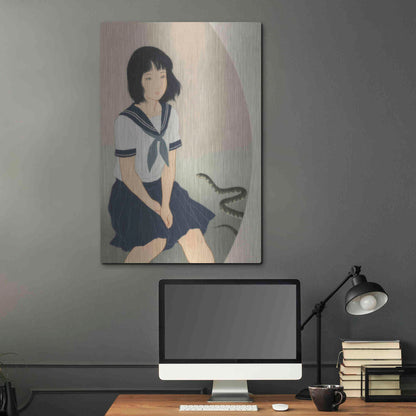 Luxe Metal Art 'Snake And Woman' by Sai Tamiya, Metal Wall Art,24x36