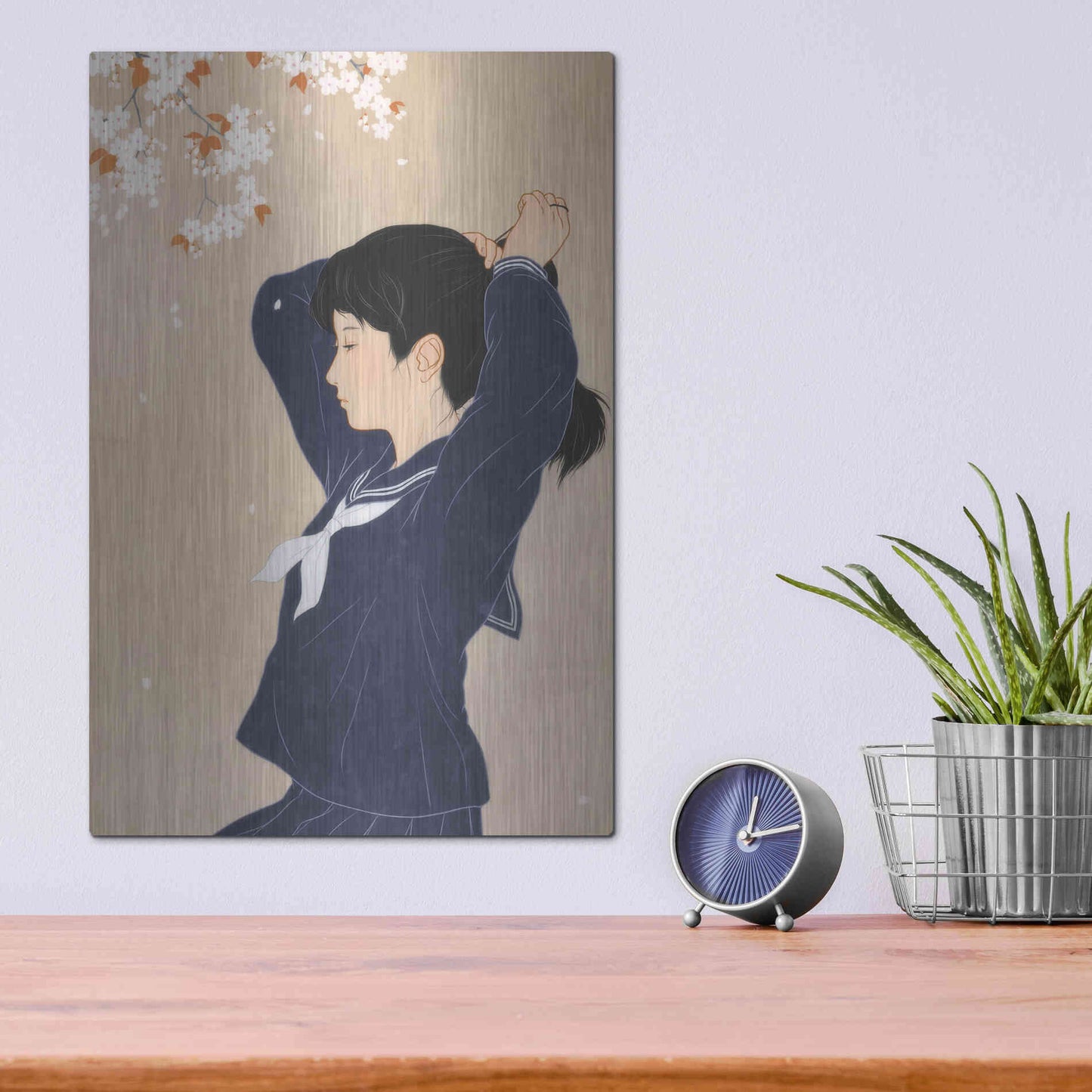 Luxe Metal Art 'Spring' by Sai Tamiya, Metal Wall Art,12x16