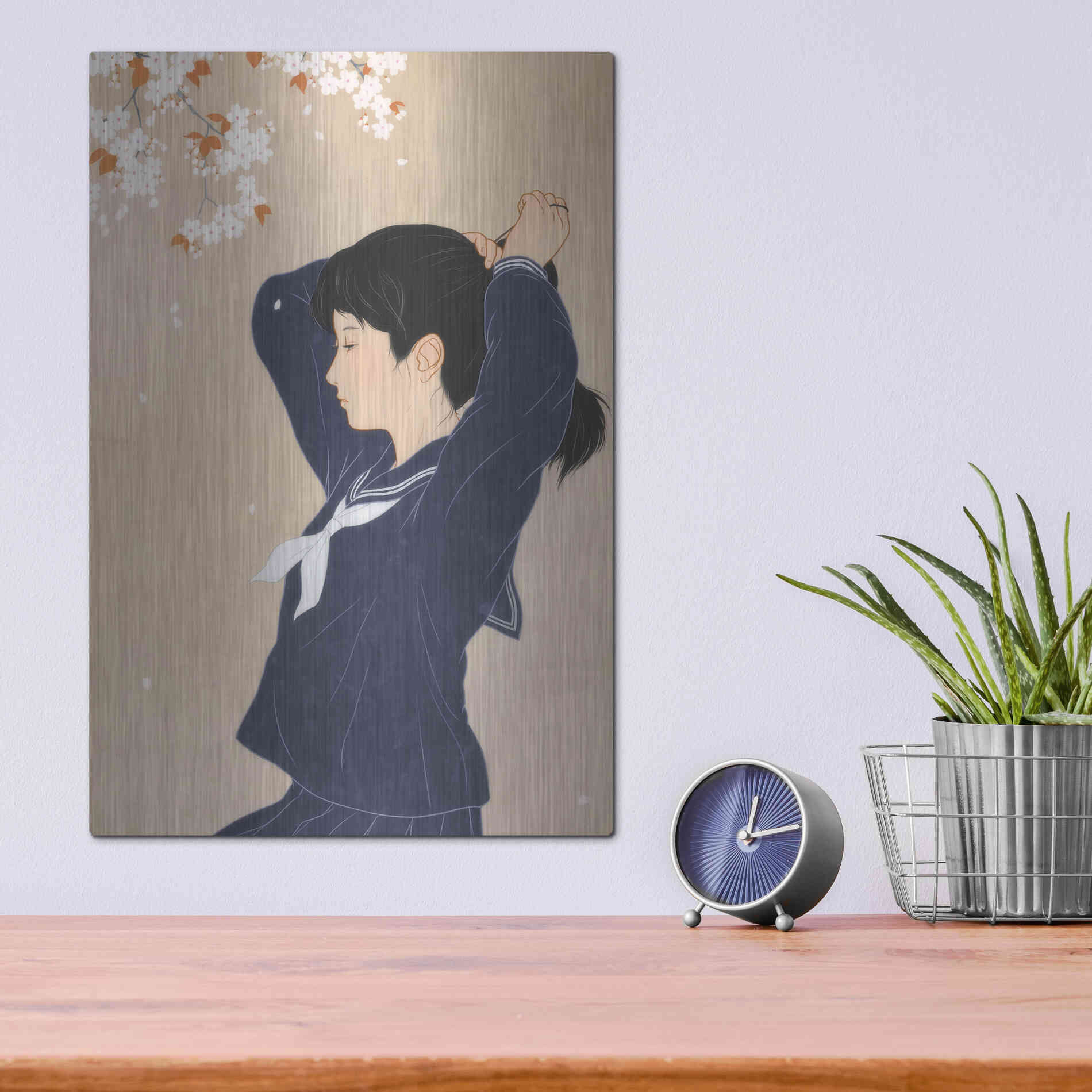 Luxe Metal Art 'Spring' by Sai Tamiya, Metal Wall Art,12x16