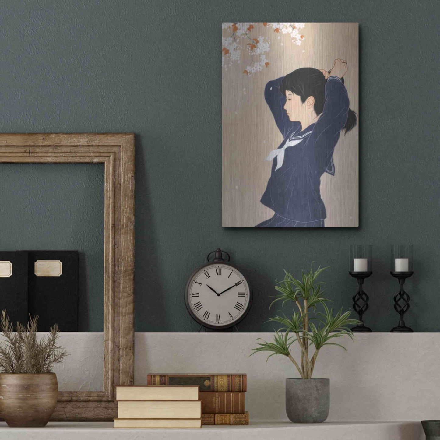 Luxe Metal Art 'Spring' by Sai Tamiya, Metal Wall Art,12x16