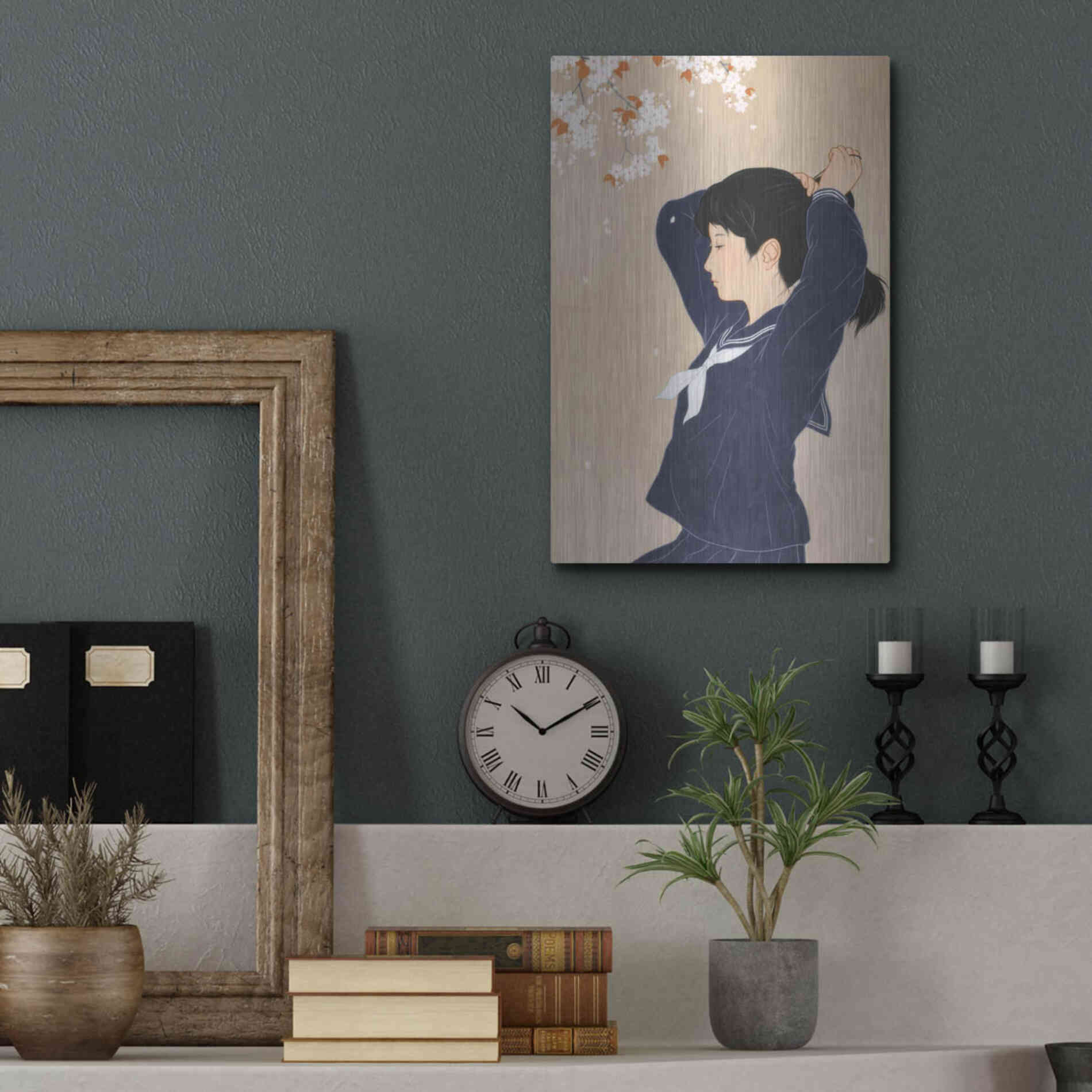 Luxe Metal Art 'Spring' by Sai Tamiya, Metal Wall Art,12x16