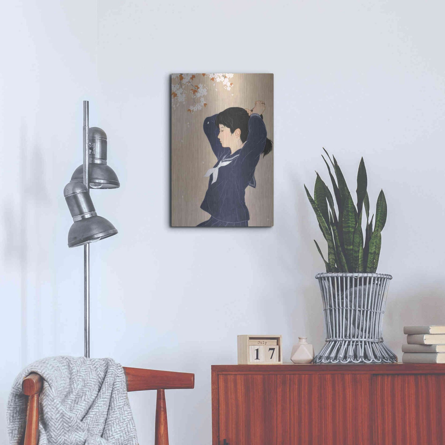 Luxe Metal Art 'Spring' by Sai Tamiya, Metal Wall Art,16x24