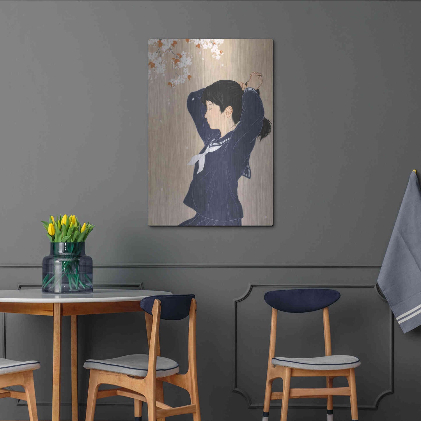 Luxe Metal Art 'Spring' by Sai Tamiya, Metal Wall Art,24x36
