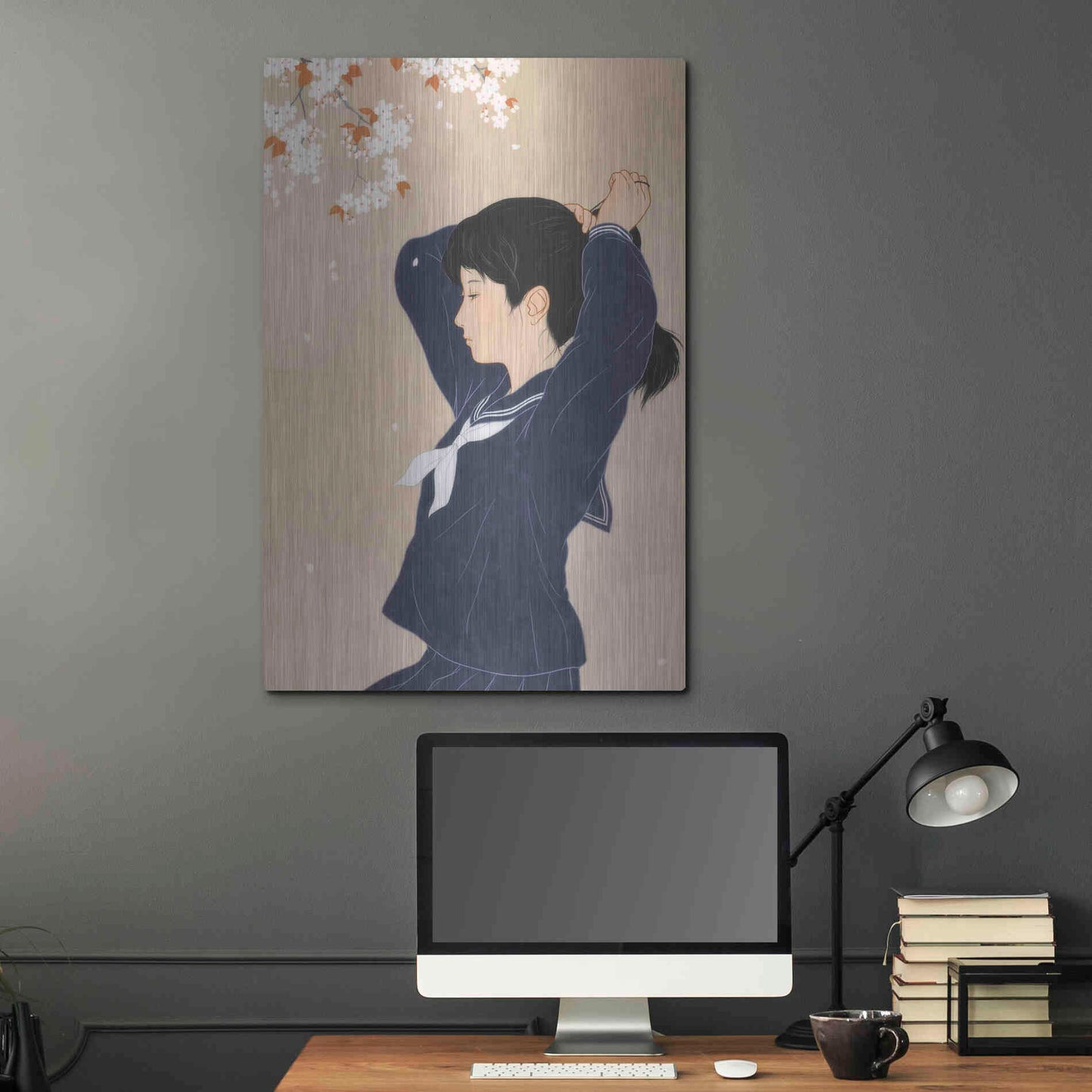 Luxe Metal Art 'Spring' by Sai Tamiya, Metal Wall Art,24x36