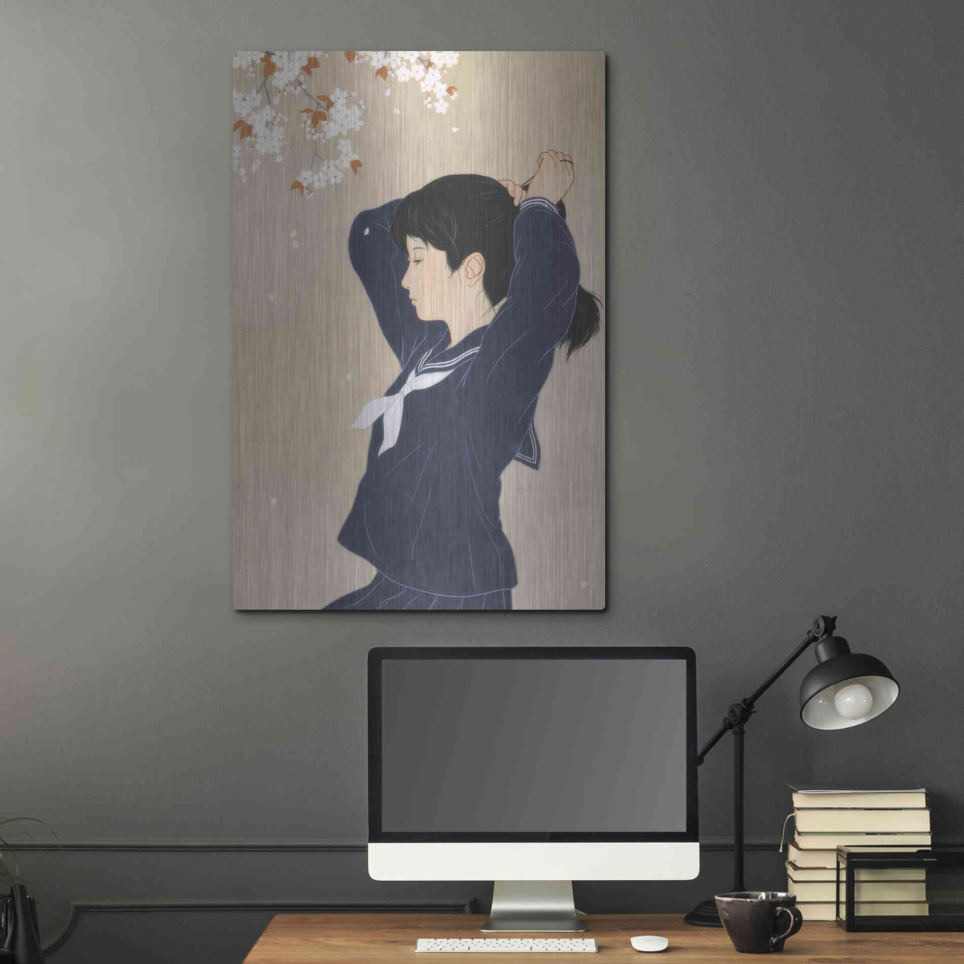 Luxe Metal Art 'Spring' by Sai Tamiya, Metal Wall Art,24x36