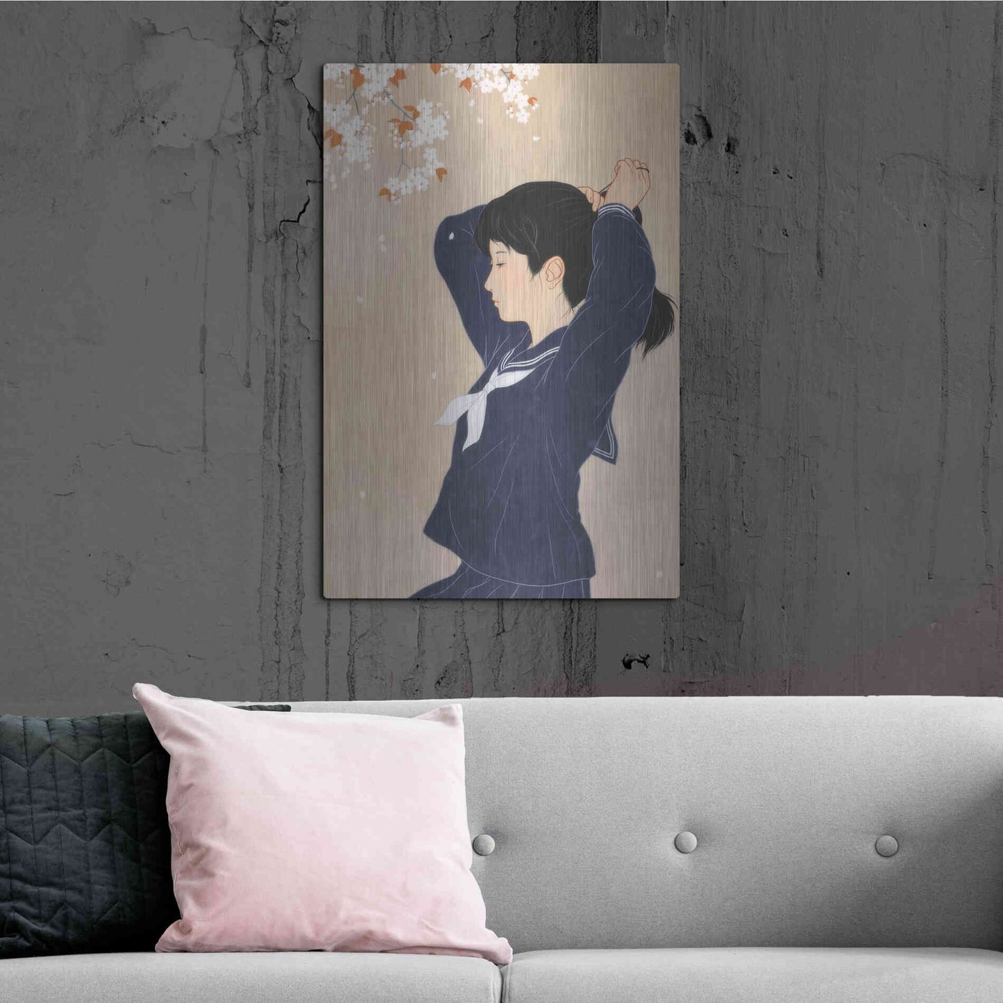 Luxe Metal Art 'Spring' by Sai Tamiya, Metal Wall Art,24x36