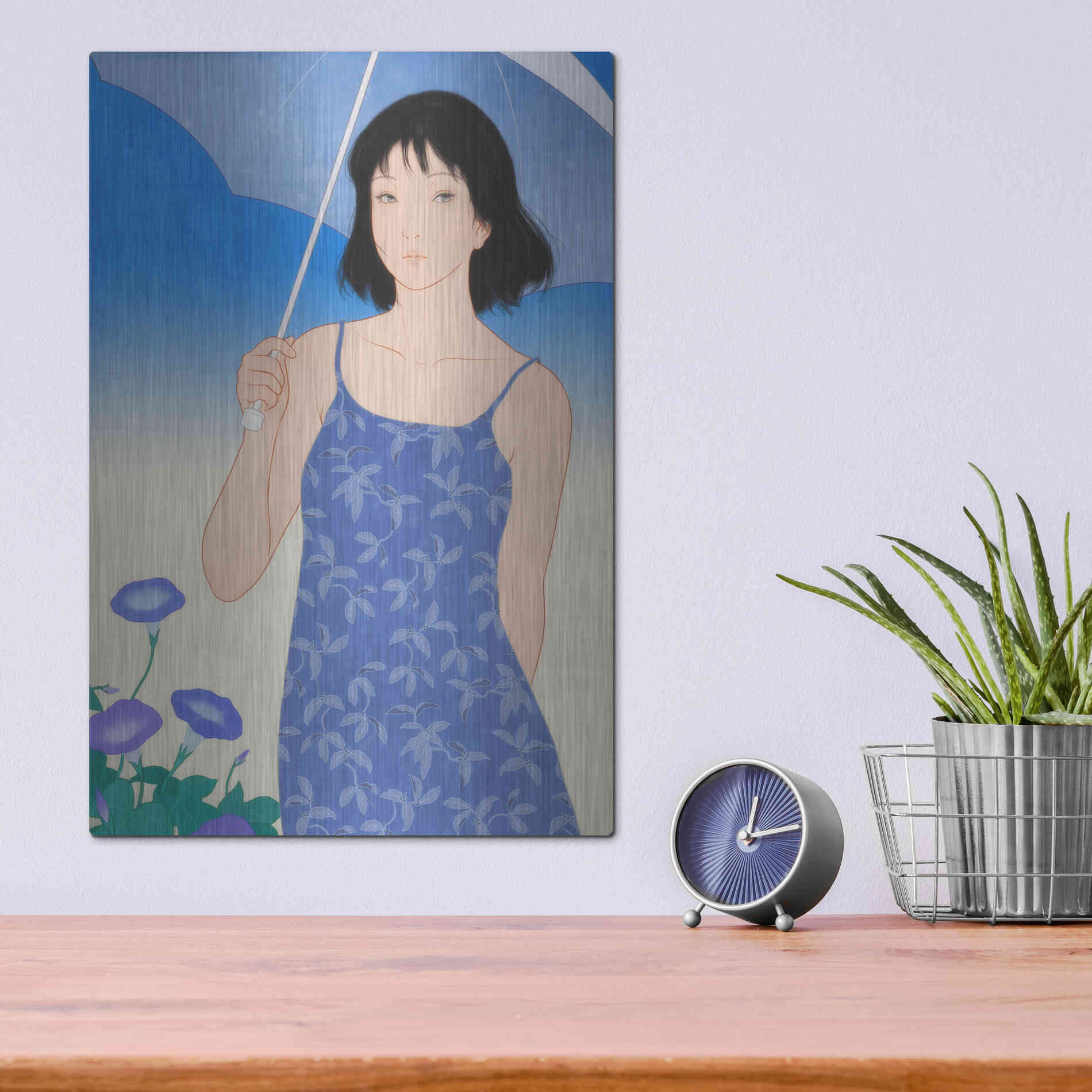 Luxe Metal Art 'Summer' by Sai Tamiya, Metal Wall Art,12x16