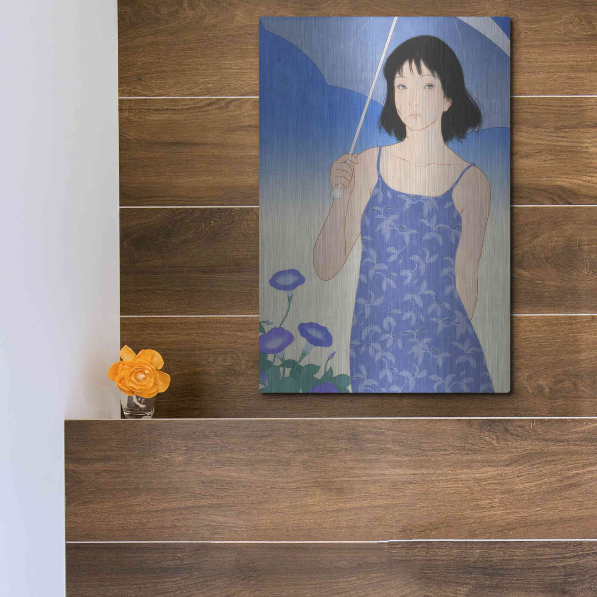 Luxe Metal Art 'Summer' by Sai Tamiya, Metal Wall Art,12x16