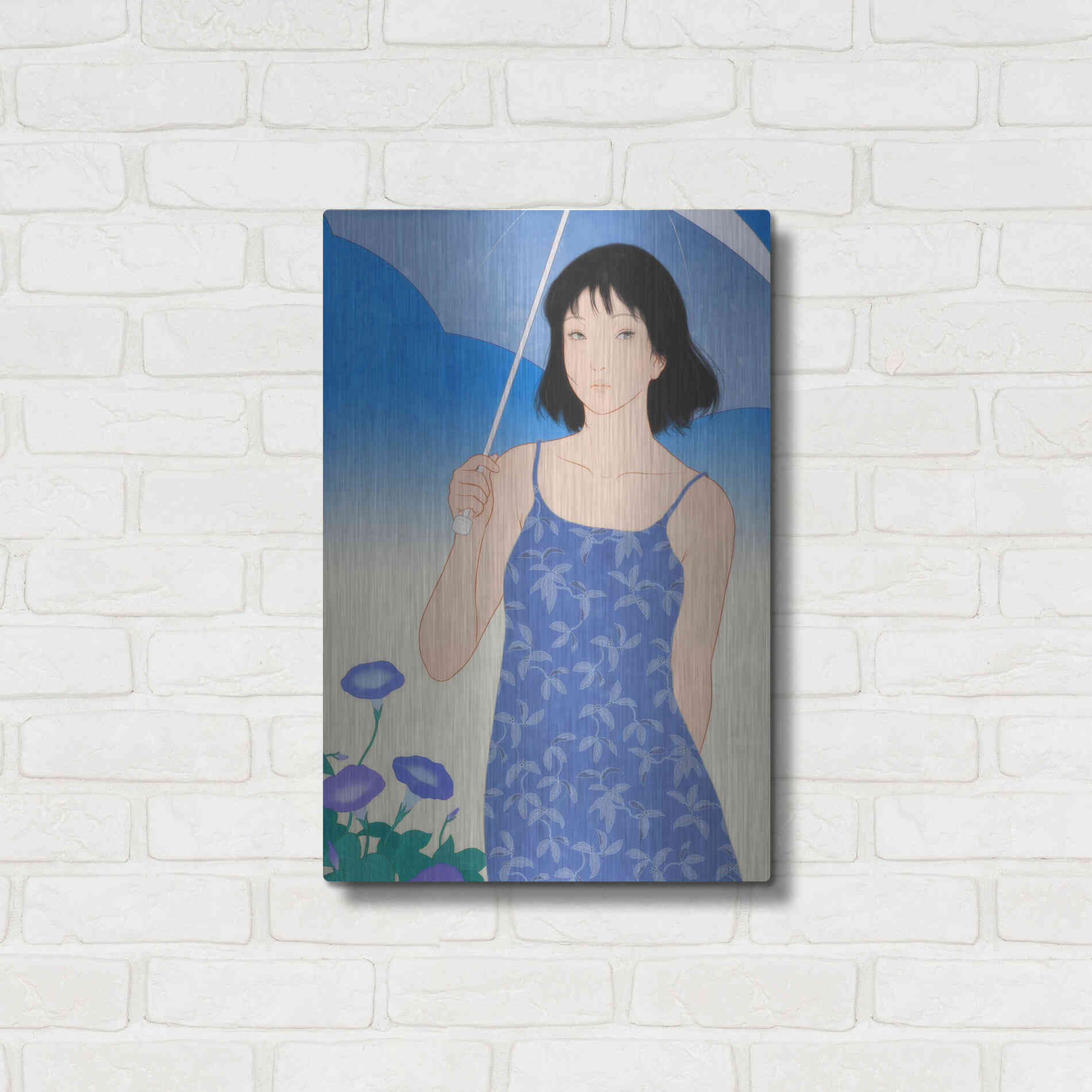 Luxe Metal Art 'Summer' by Sai Tamiya, Metal Wall Art,16x24