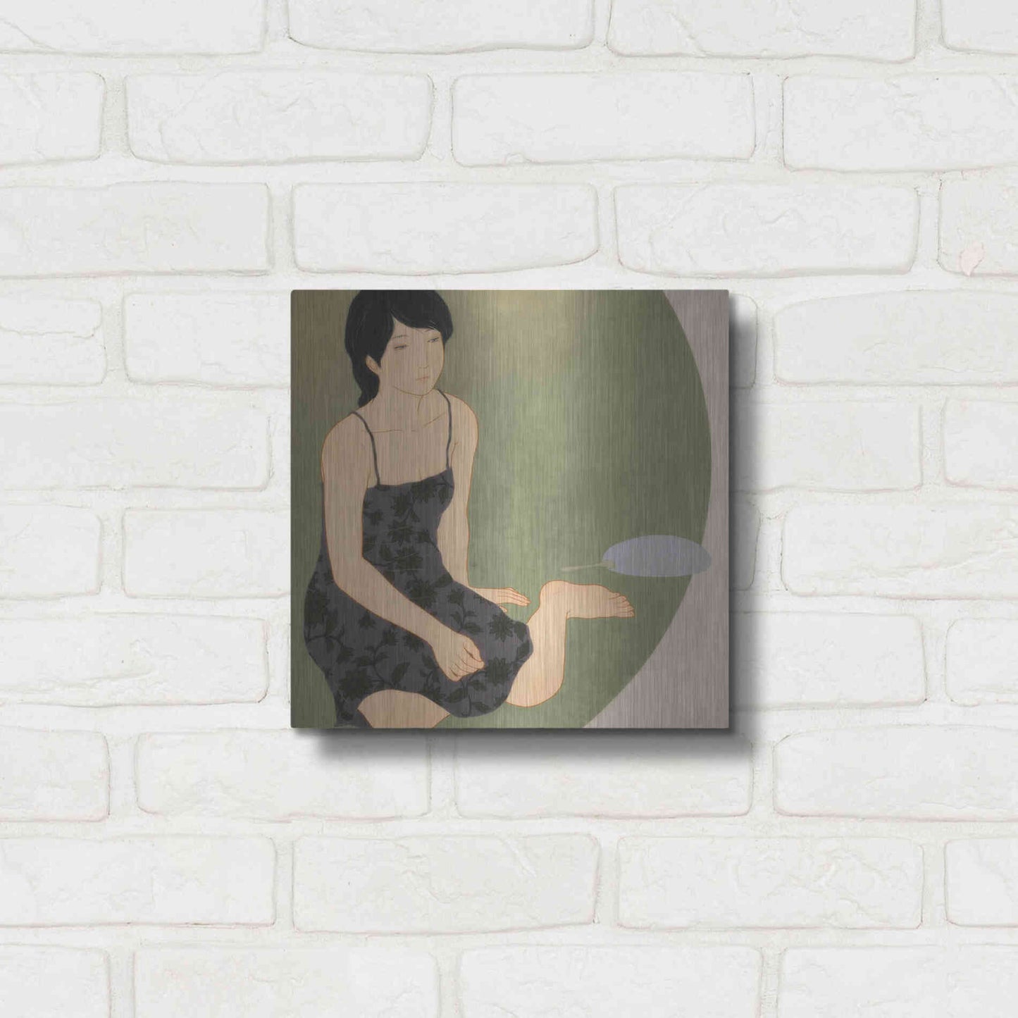 Luxe Metal Art 'Waka Kaede' by Sai Tamiya, Metal Wall Art,12x12