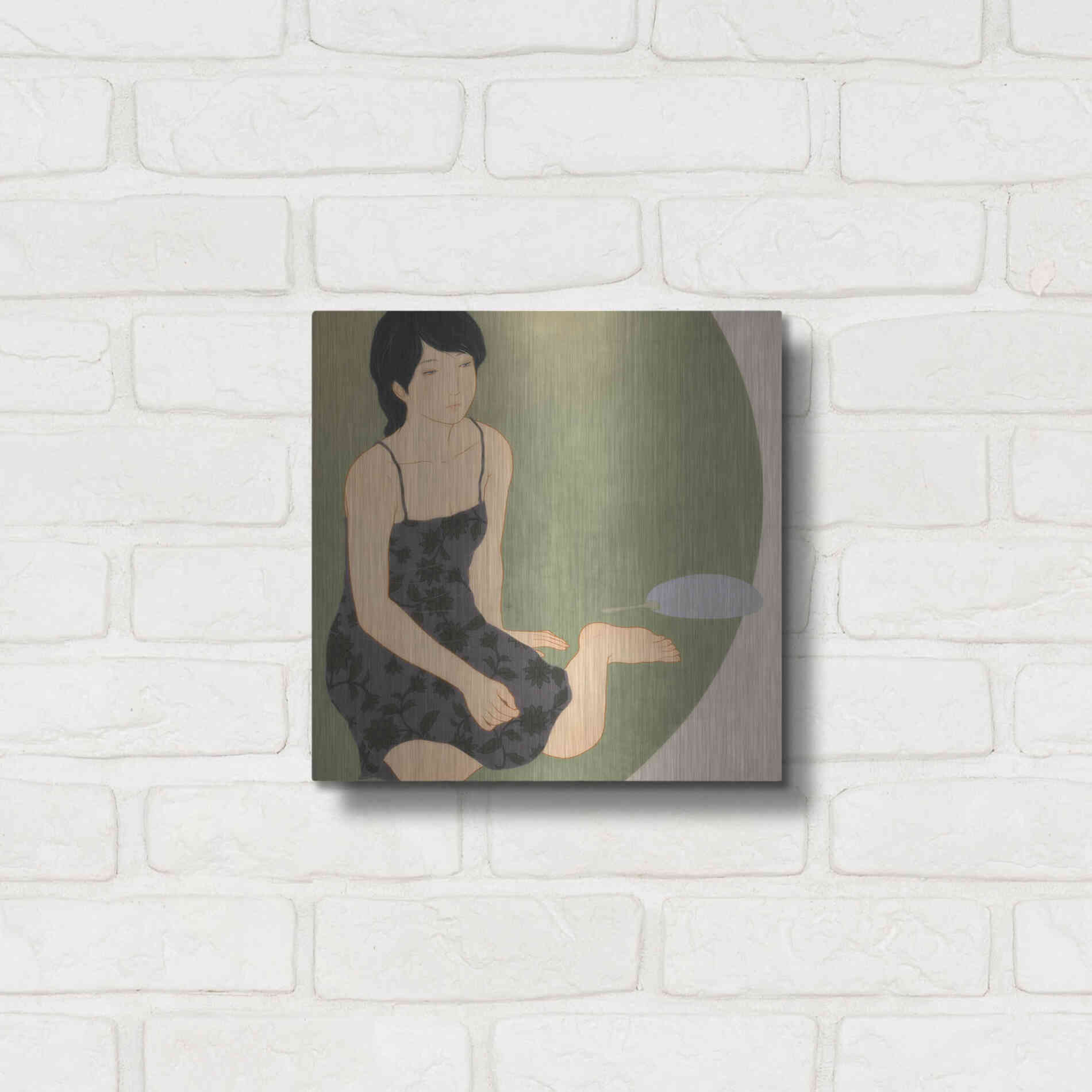 Luxe Metal Art 'Waka Kaede' by Sai Tamiya, Metal Wall Art,12x12