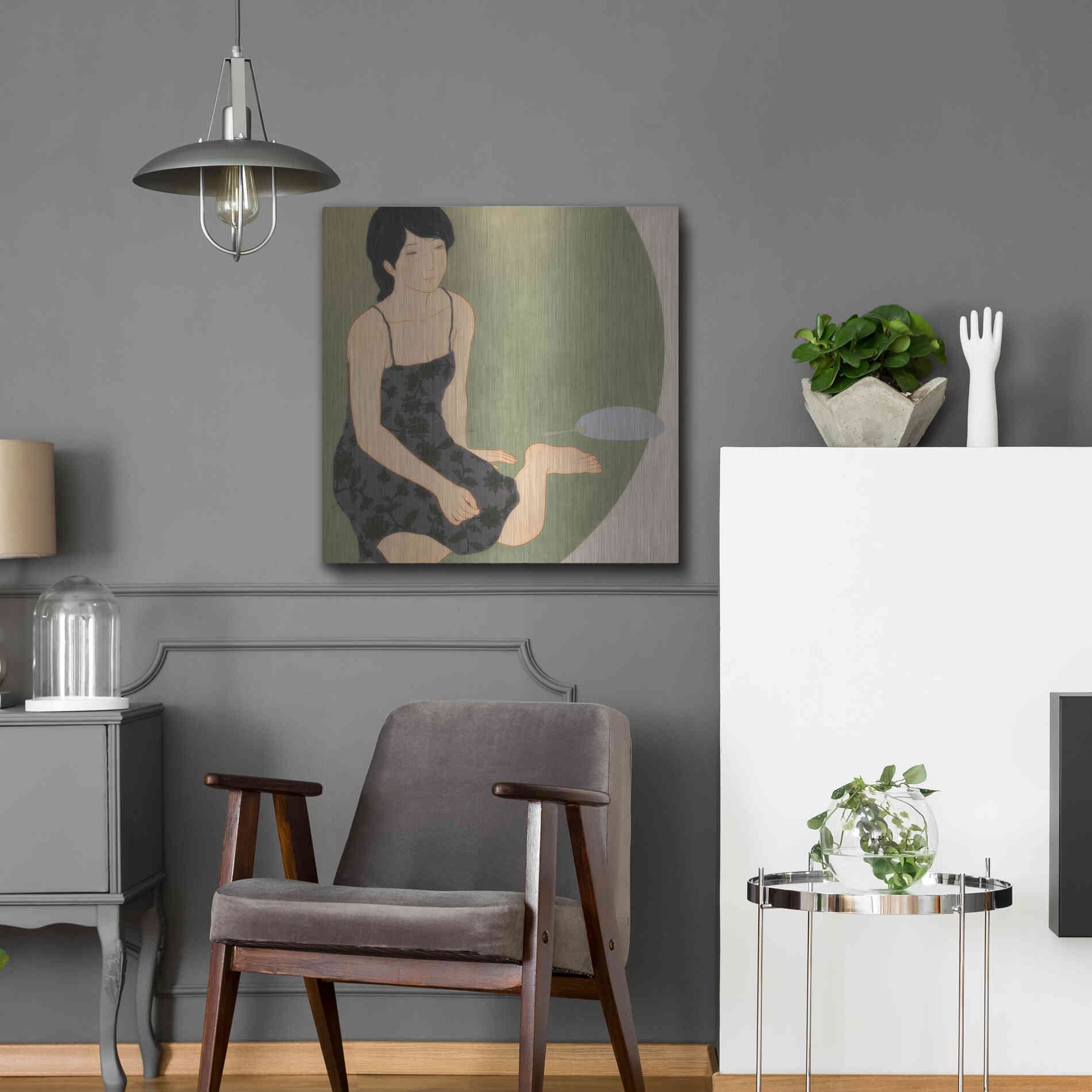 Luxe Metal Art 'Waka Kaede' by Sai Tamiya, Metal Wall Art,24x24