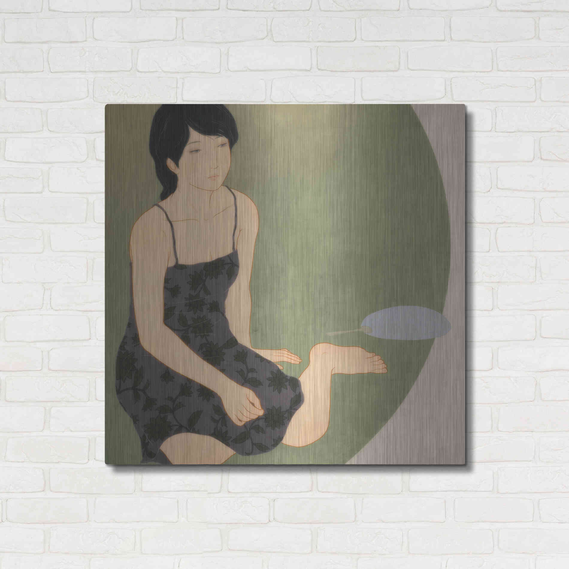 Luxe Metal Art 'Waka Kaede' by Sai Tamiya, Metal Wall Art,36x36