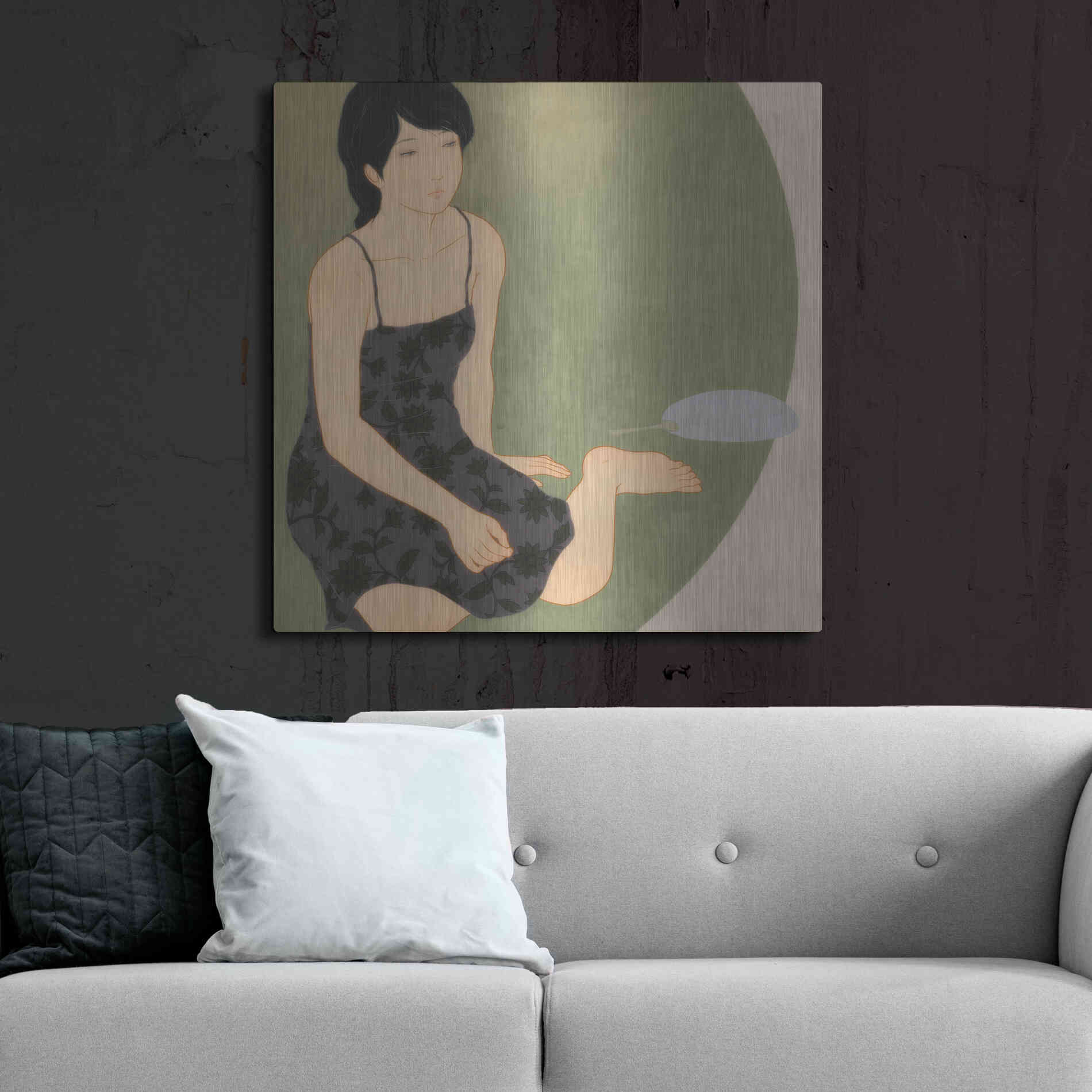 Luxe Metal Art 'Waka Kaede' by Sai Tamiya, Metal Wall Art,36x36