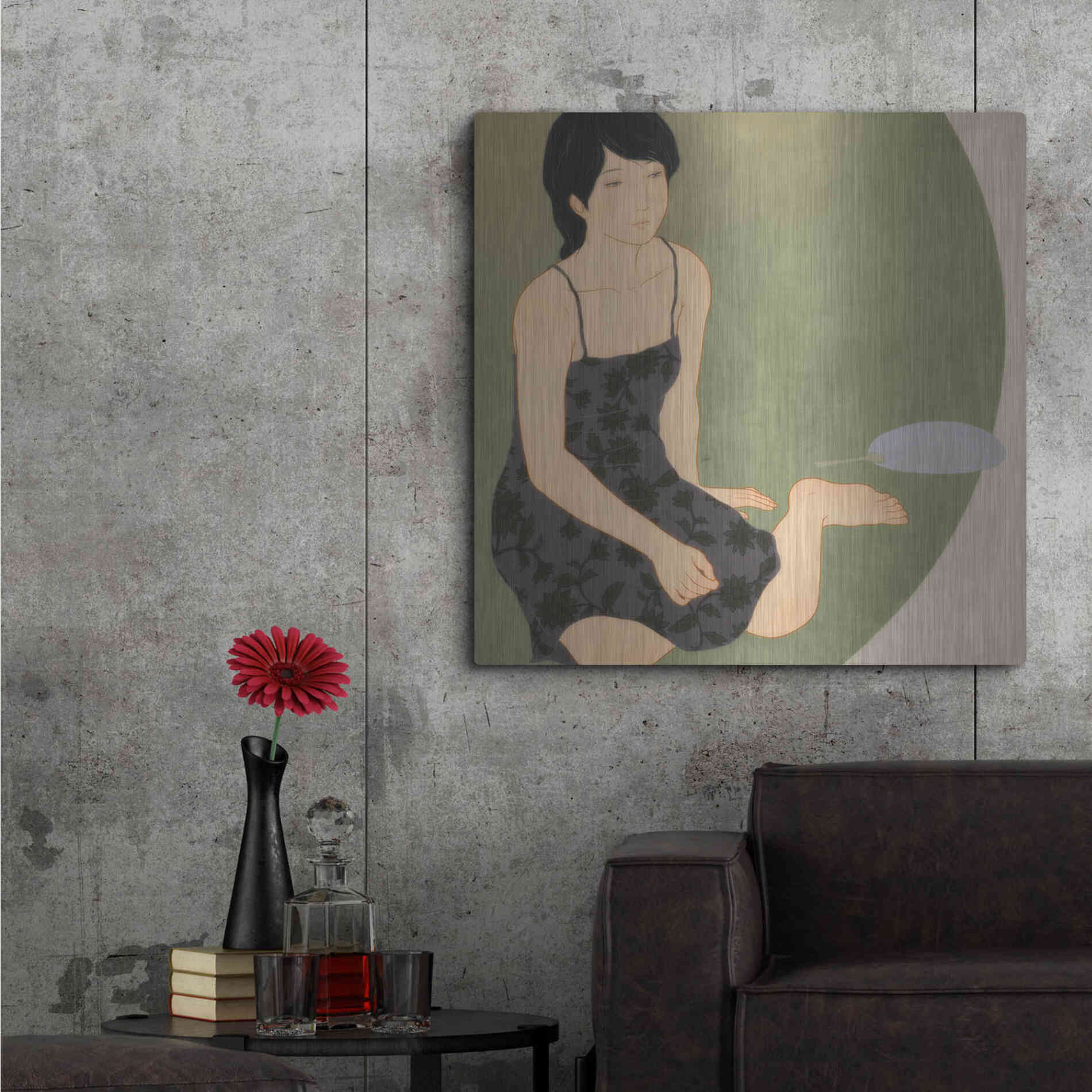 Luxe Metal Art 'Waka Kaede' by Sai Tamiya, Metal Wall Art,36x36