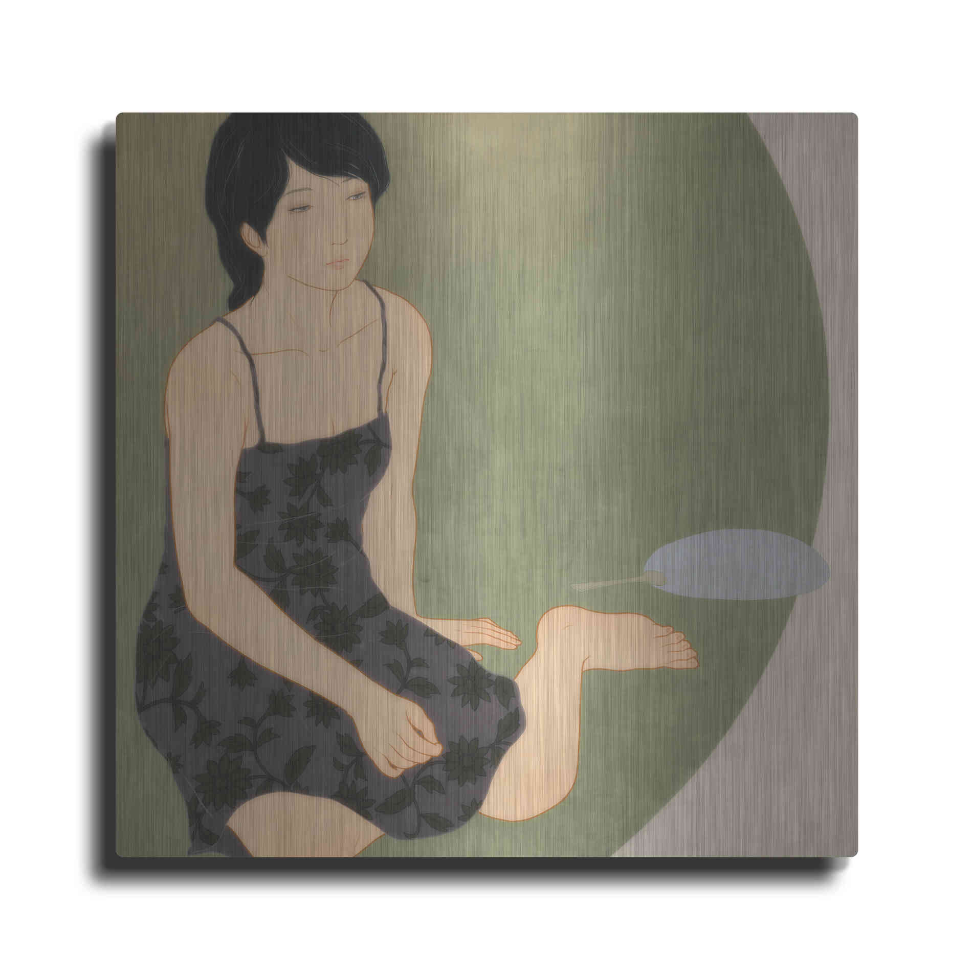 Luxe Metal Art 'Waka Kaede' by Sai Tamiya, Metal Wall Art