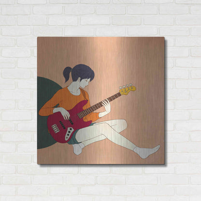 Luxe Metal Art 'Playing The Bass' by Sai Tamiya, Metal Wall Art,36x36