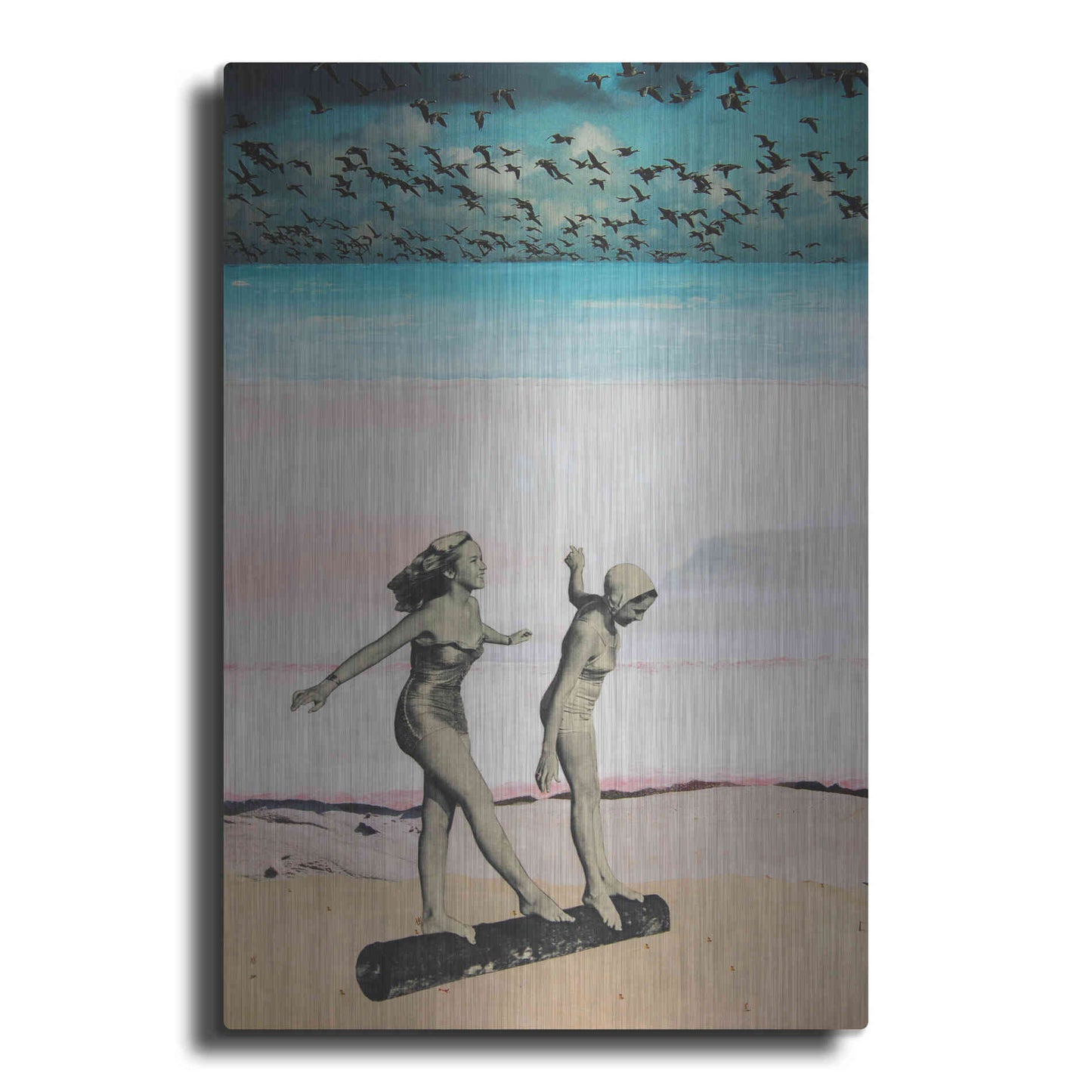 Luxe Metal Art 'Beach Girls' by DB Waterman, Metal Wall Art