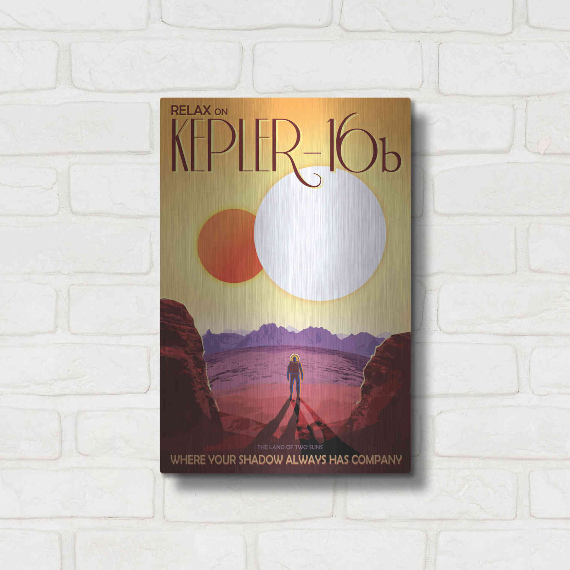 Luxe Metal Art 'Visions of the Future: Kepler-16b,' Metal Wall Art,12x16