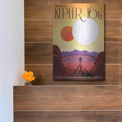 Luxe Metal Art 'Visions of the Future: Kepler-16b,' Metal Wall Art,12x16