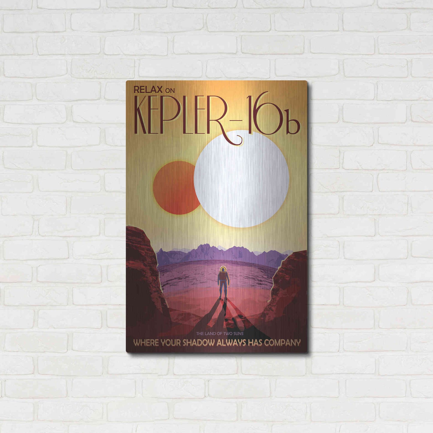 Luxe Metal Art 'Visions of the Future: Kepler-16b,' Metal Wall Art,24x36