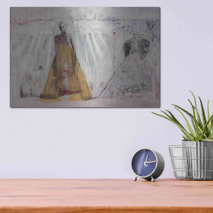Luxe Metal Art 'The Bridal Gown' by DB Waterman, Metal Wall Art,16x12