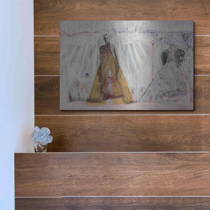 Luxe Metal Art 'The Bridal Gown' by DB Waterman, Metal Wall Art,16x12