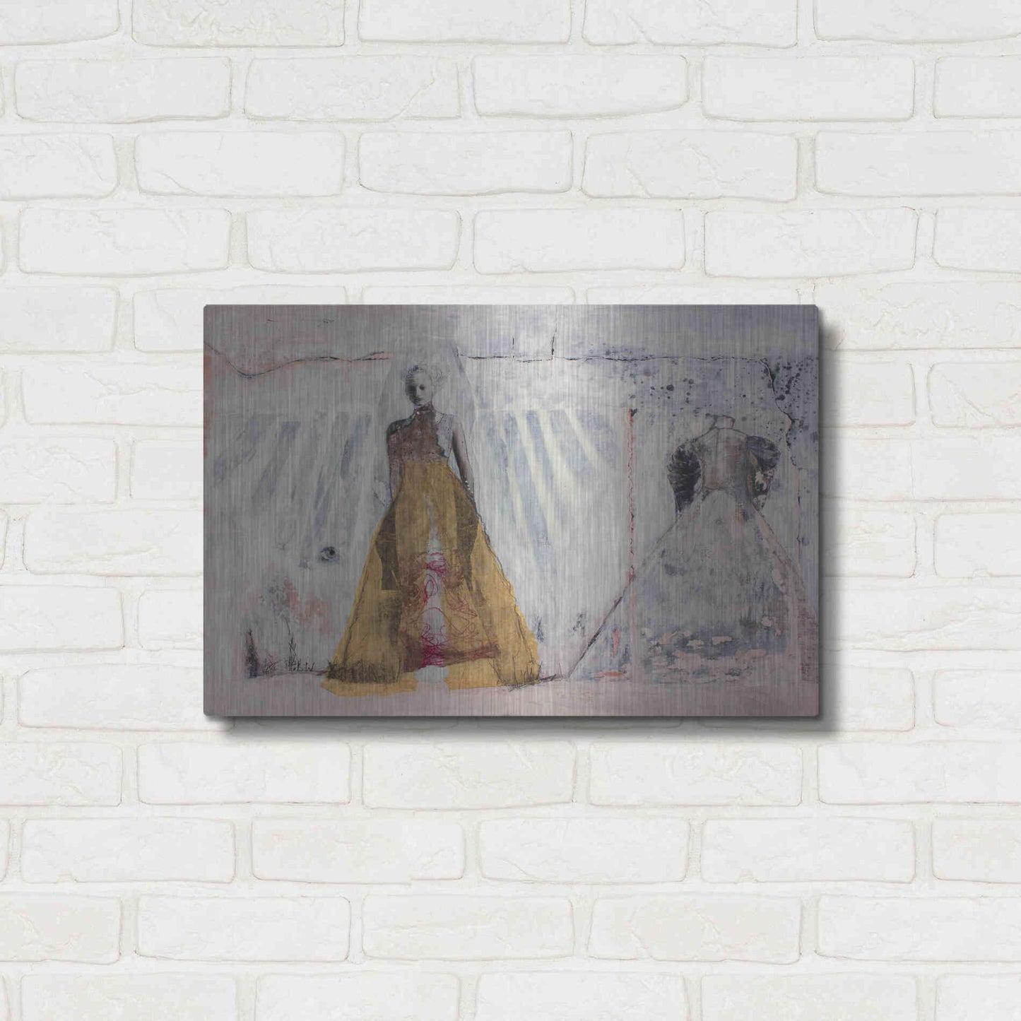 Luxe Metal Art 'The Bridal Gown' by DB Waterman, Metal Wall Art,24x16