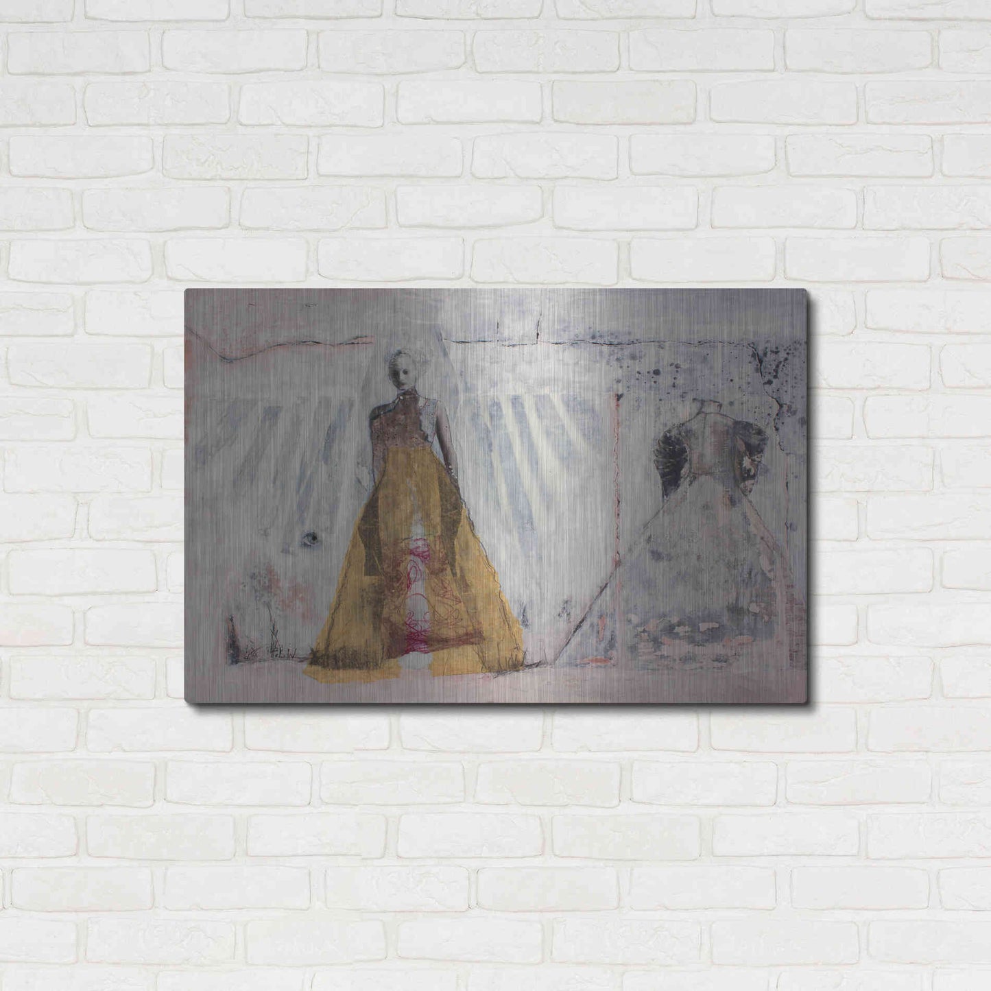 Luxe Metal Art 'The Bridal Gown' by DB Waterman, Metal Wall Art,36x24