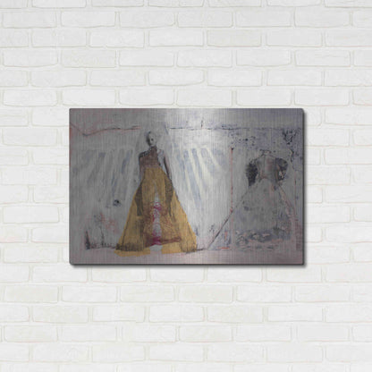 Luxe Metal Art 'The Bridal Gown' by DB Waterman, Metal Wall Art,36x24