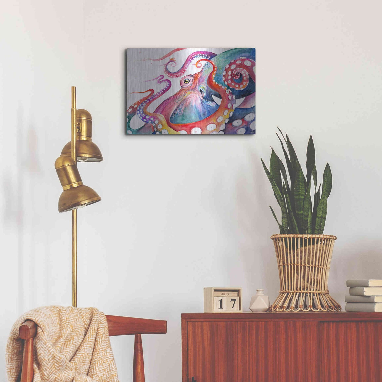 Luxe Metal Art 'Augustus' by Marc Allante, Metal Wall Art,24x16