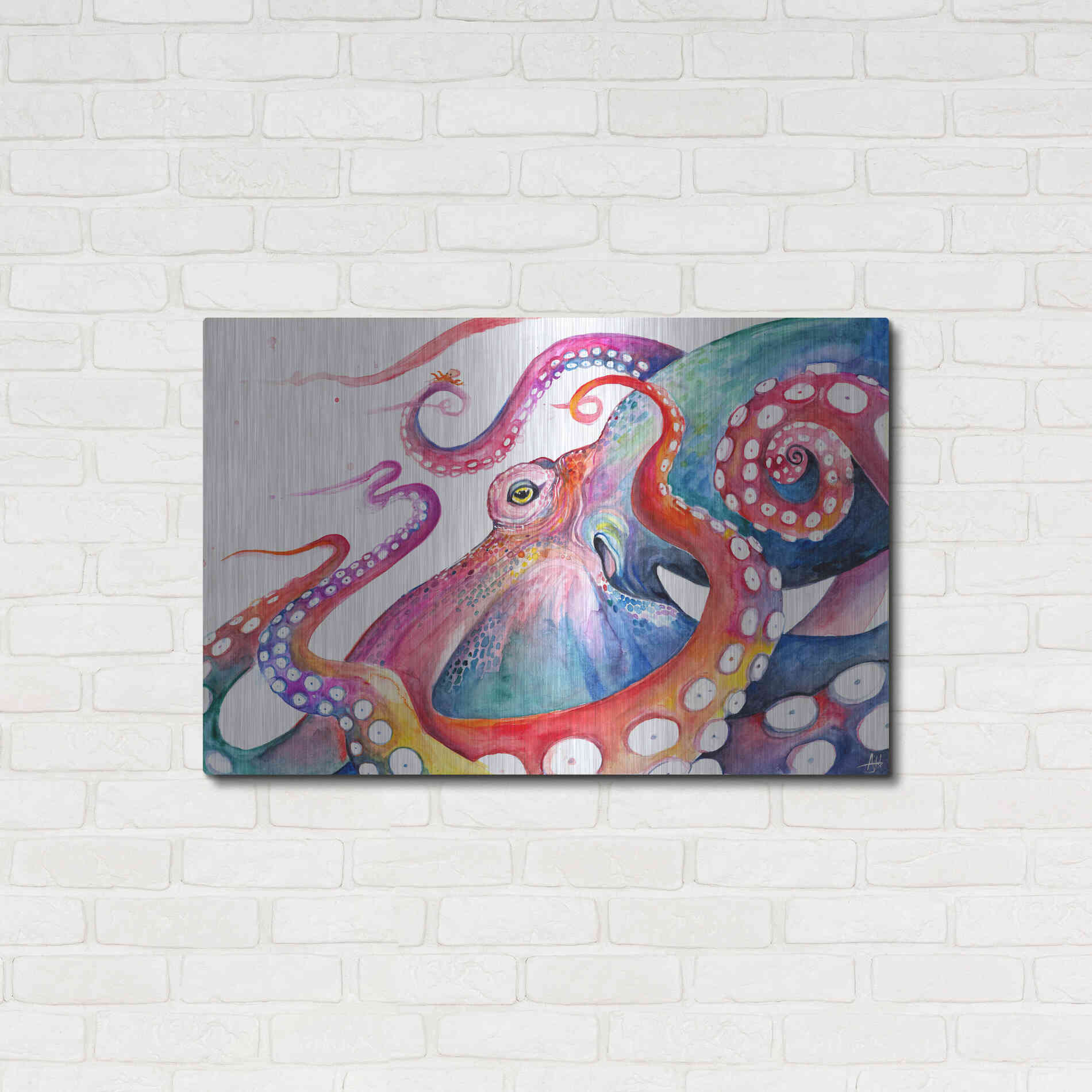 Luxe Metal Art 'Augustus' by Marc Allante, Metal Wall Art,36x24