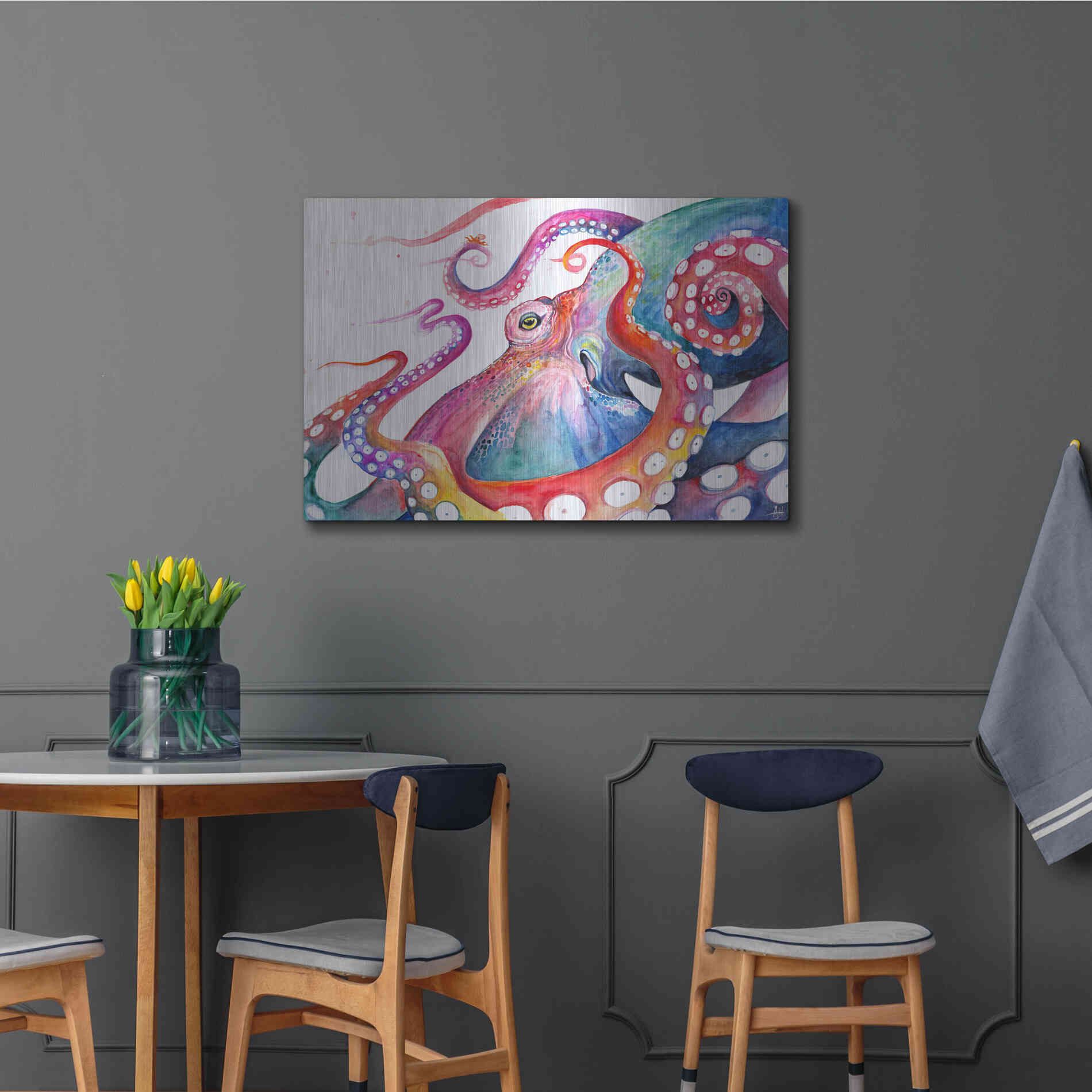 Luxe Metal Art 'Augustus' by Marc Allante, Metal Wall Art,36x24