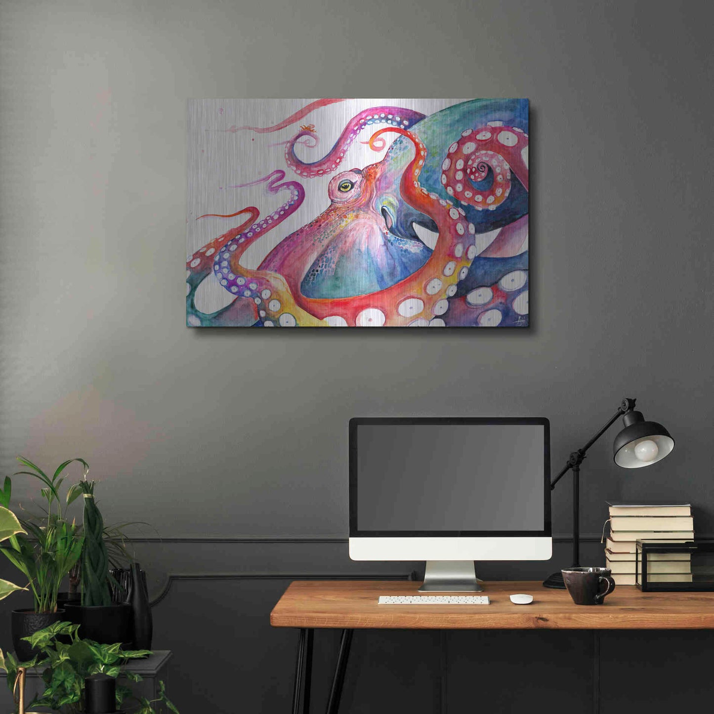 Luxe Metal Art 'Augustus' by Marc Allante, Metal Wall Art,36x24