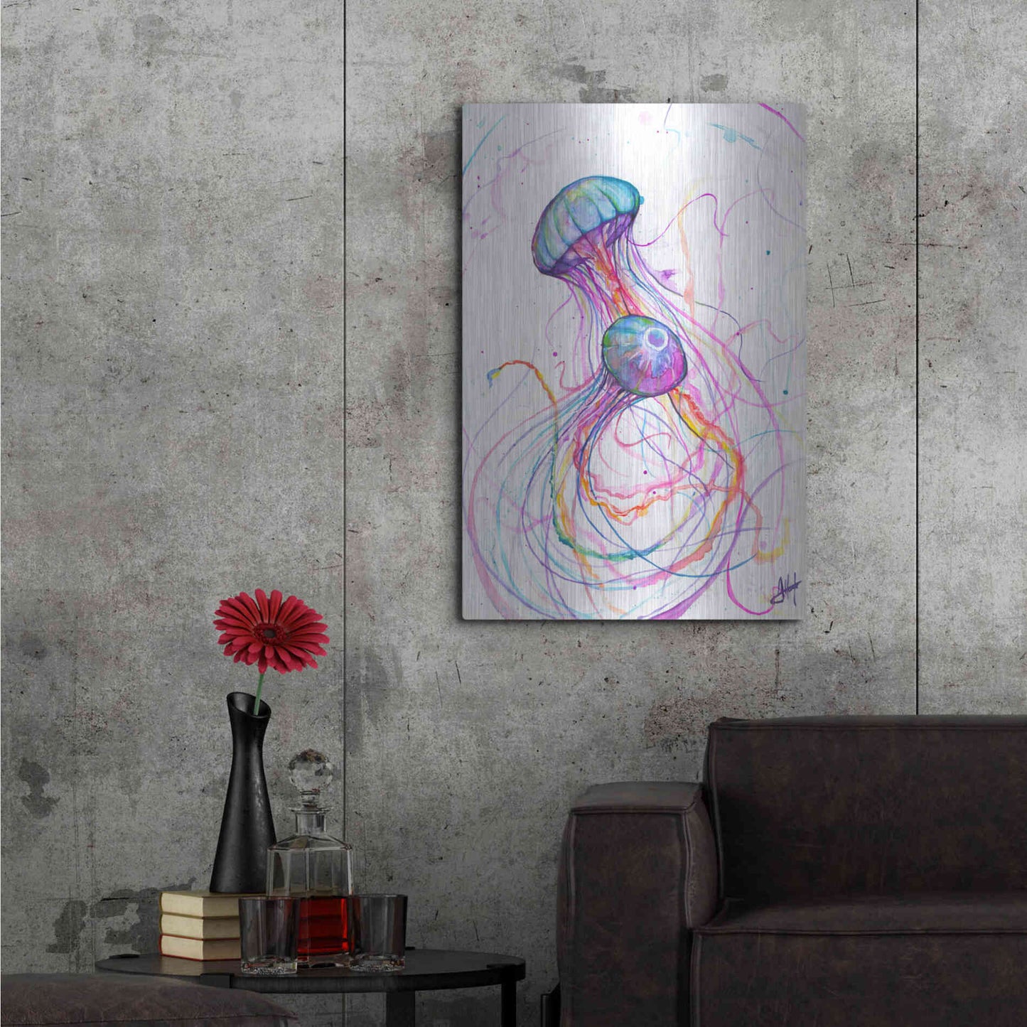 Luxe Metal Art 'You So Jelly' by Marc Allante, Metal Wall Art,24x36