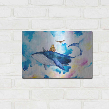 Luxe Metal Art 'Adventure Time' by Marc Allante, Metal Wall Art,16x12