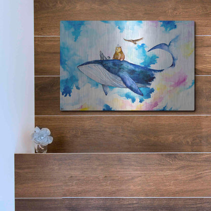 Luxe Metal Art 'Adventure Time' by Marc Allante, Metal Wall Art,16x12