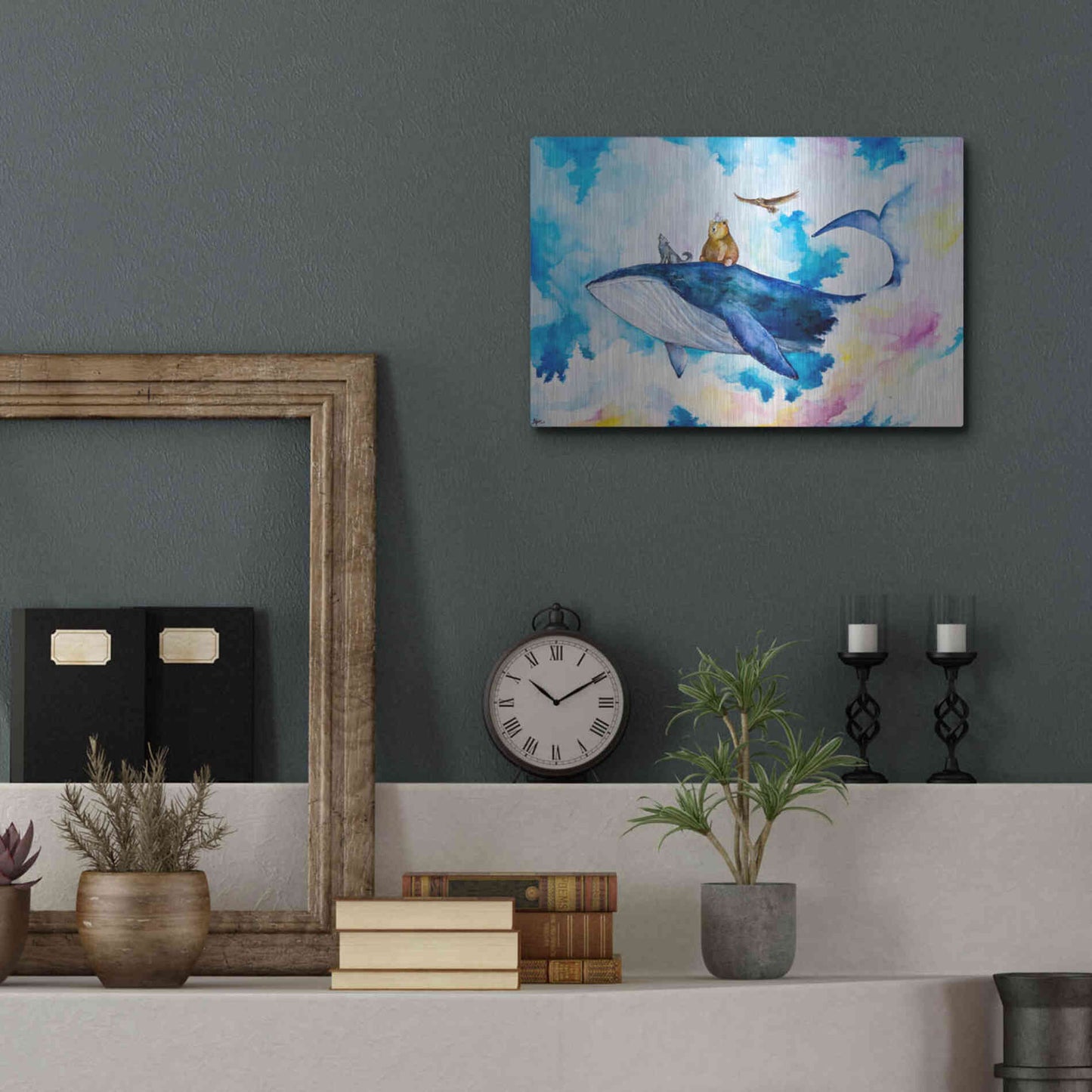 Luxe Metal Art 'Adventure Time' by Marc Allante, Metal Wall Art,16x12