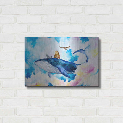 Luxe Metal Art 'Adventure Time' by Marc Allante, Metal Wall Art,24x16