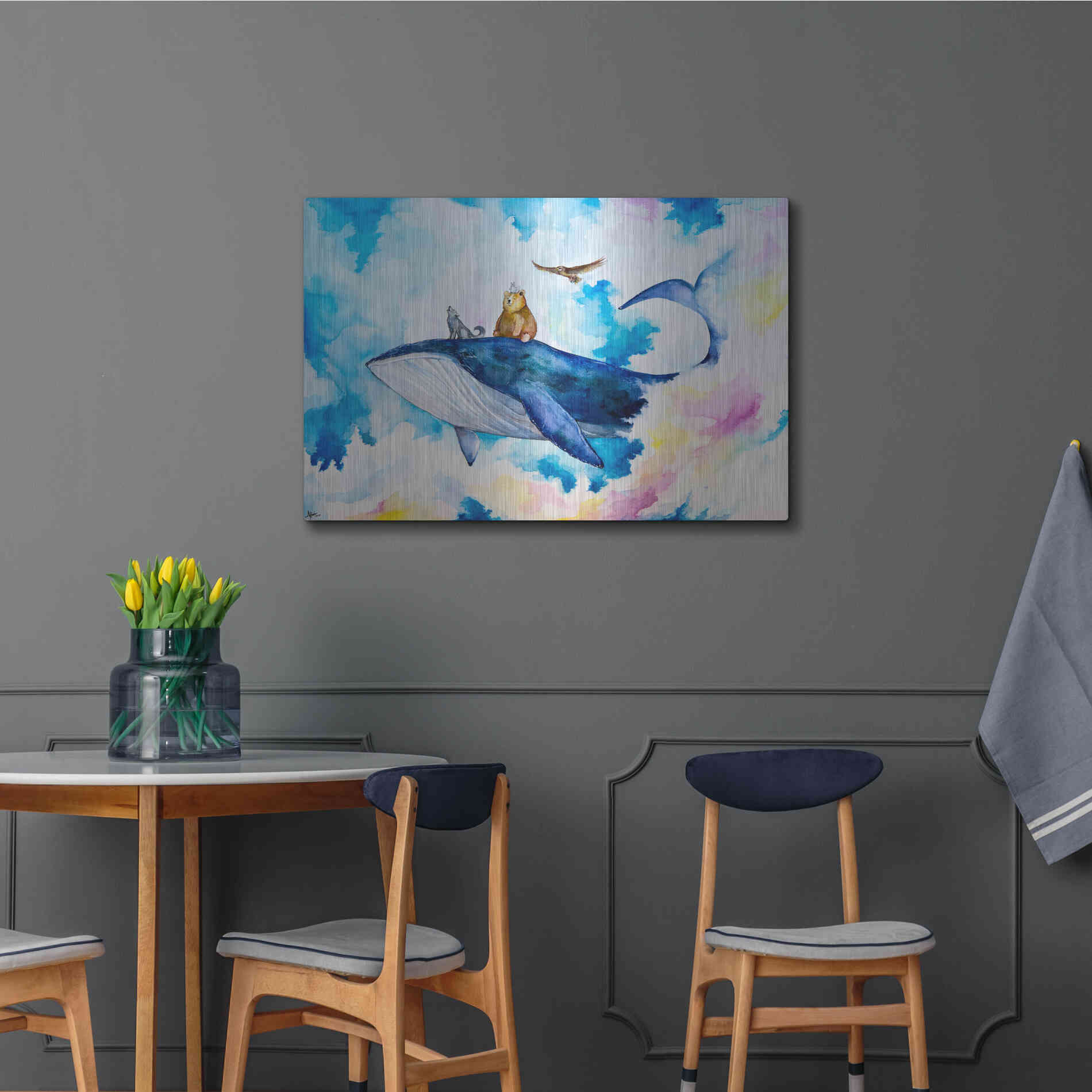 Luxe Metal Art 'Adventure Time' by Marc Allante, Metal Wall Art,36x24