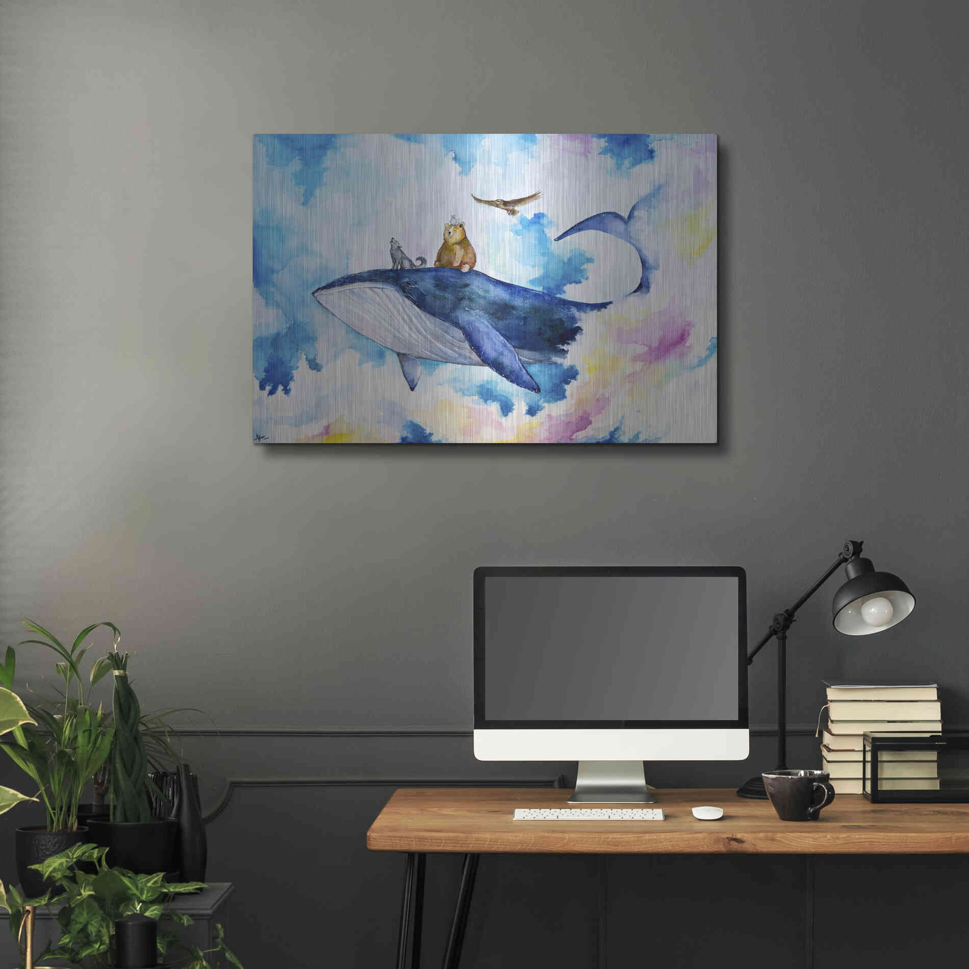 Luxe Metal Art 'Adventure Time' by Marc Allante, Metal Wall Art,36x24