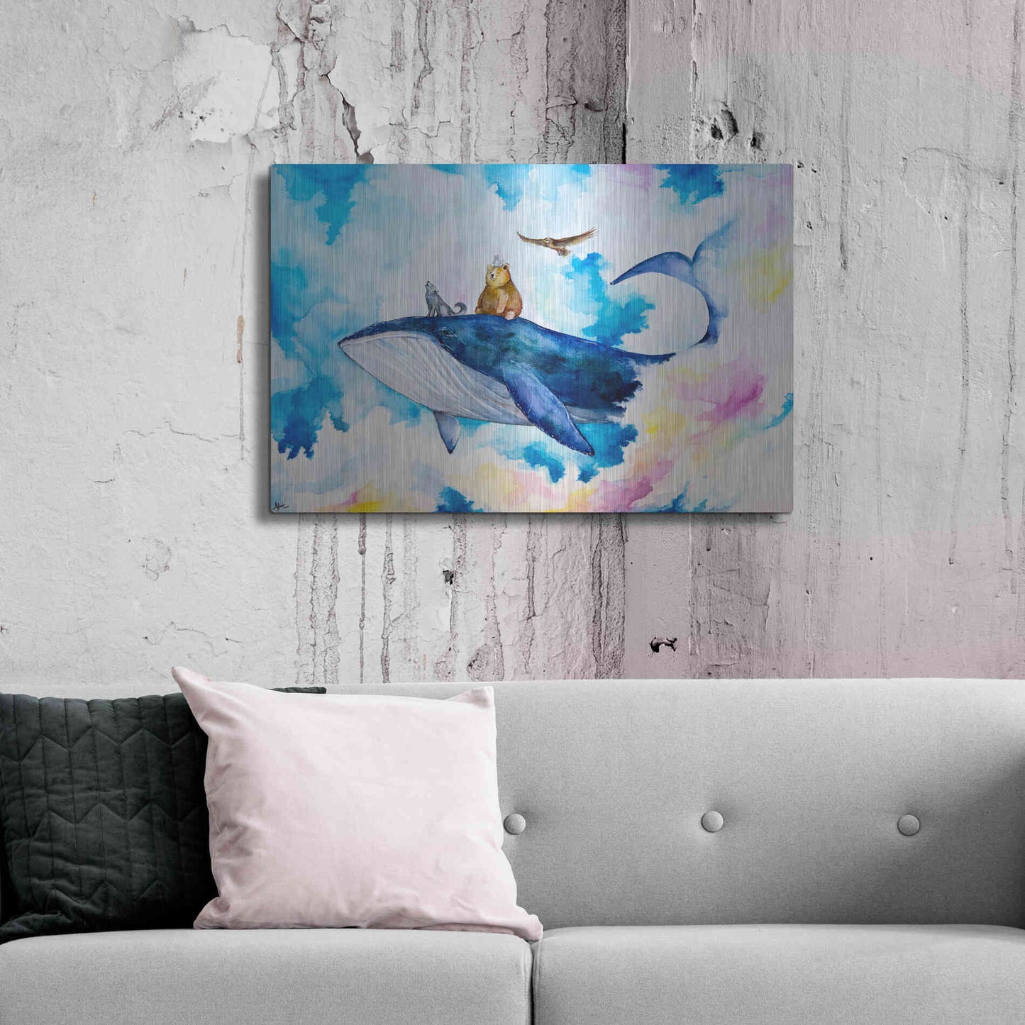 Luxe Metal Art 'Adventure Time' by Marc Allante, Metal Wall Art,36x24