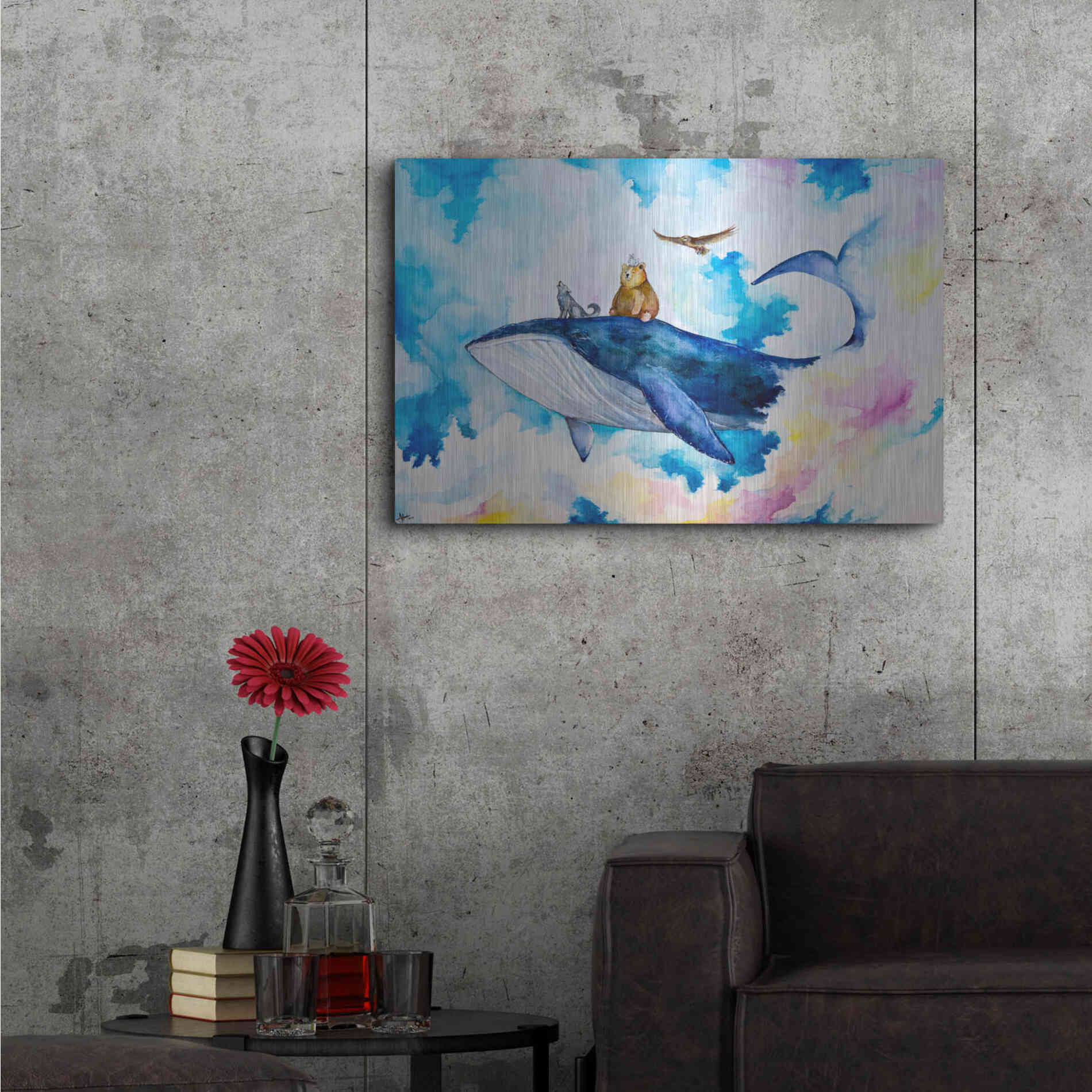 Luxe Metal Art 'Adventure Time' by Marc Allante, Metal Wall Art,36x24